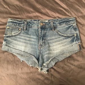 free people jean shorts